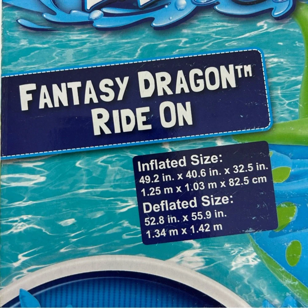 NIB – “2 Pool Floats” Bestway H2OGO! FANTASY DRAGON RIDE ON and ALPACA SWIM RING